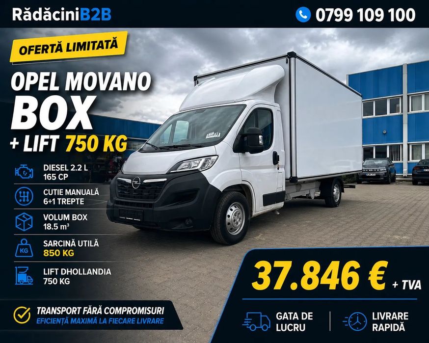 Opel Movano BOX marfuri generale cu lift 750 kg Opel Movano BOX marfuri generale cu lift D;hollandia de 750 kg