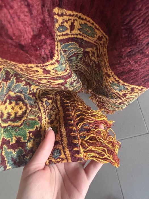 Covertura vintage cu model din catifea
