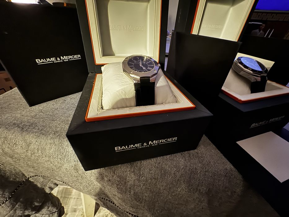 Set 2 x Baume & Mercier Riviera – cronograf + model cu diamante