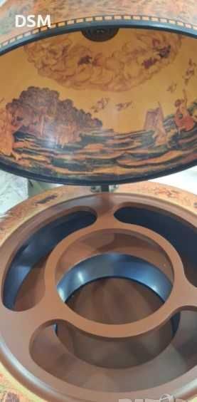 Нов Мини Бар Глобус - Светъл - Поставка за Бутилки - Подарък - Юбилей!