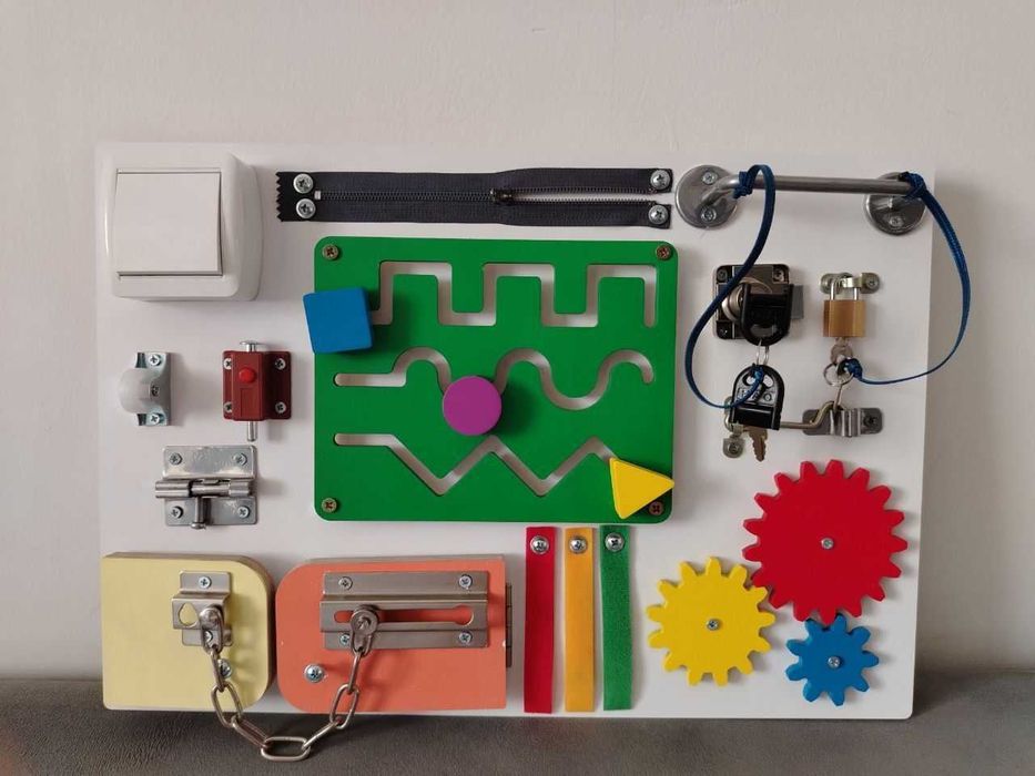 Бизиборд развивающая доска Монтессори развивающая игрушка