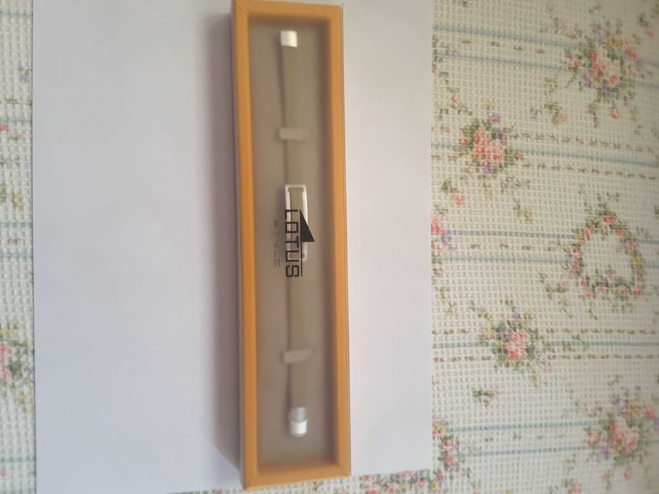 Мъжка гривна от естествена кожа и стомана Lotus