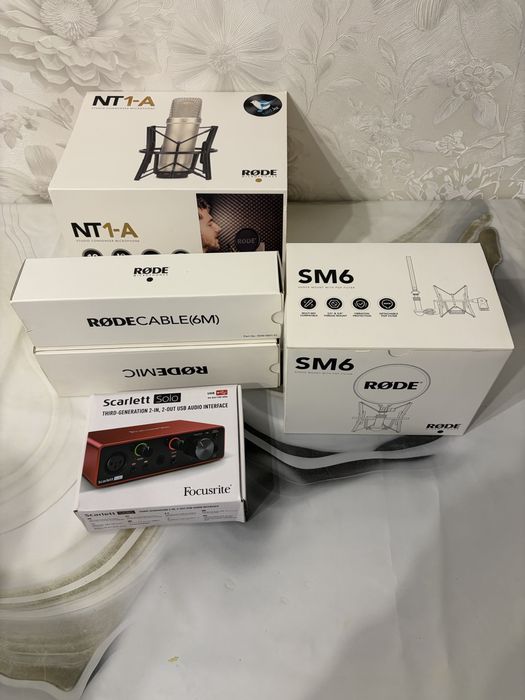 Rode NT1-A + Focusrite Scarlett Solo 3rd Gen комплект