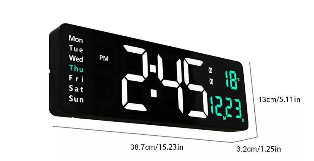 Большие стильный электронные часы на стену с пультом  модел DS-6626