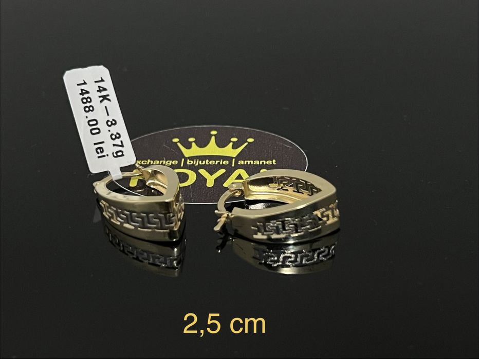 Bijuteria Royal CB: Cercei dama aur 14k 3,37gr