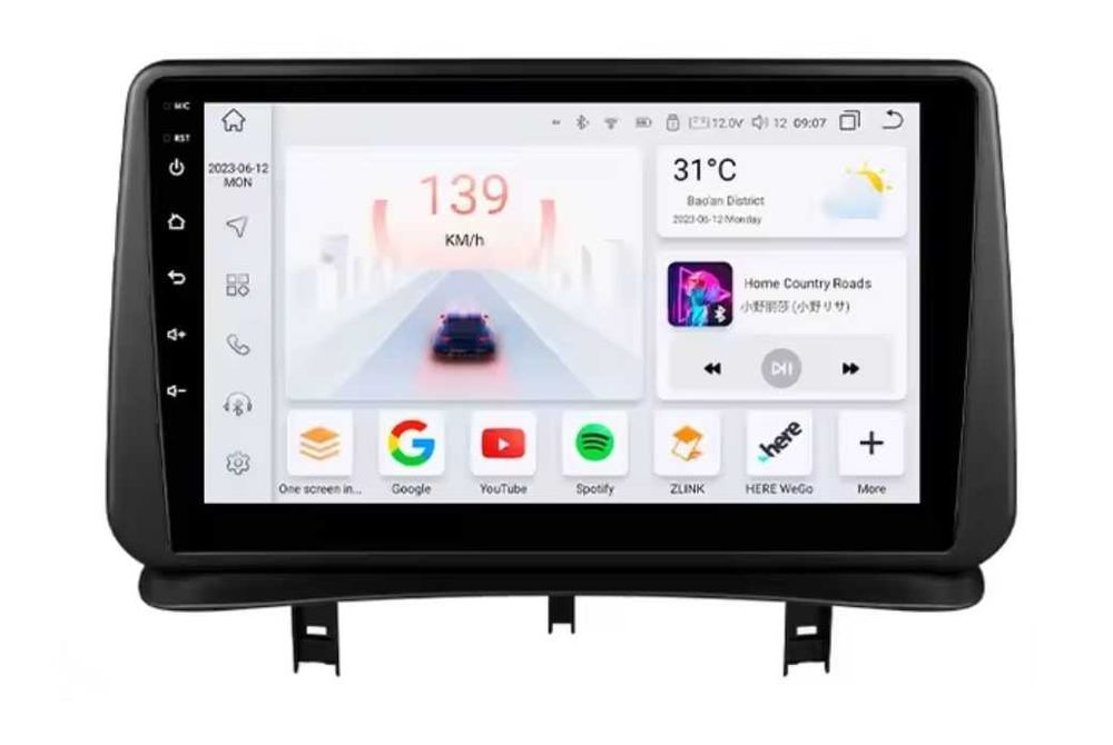 Мултимедия 9" за Renalut Clio 3 Android 14 навигация CARPL;AY RDS DSP