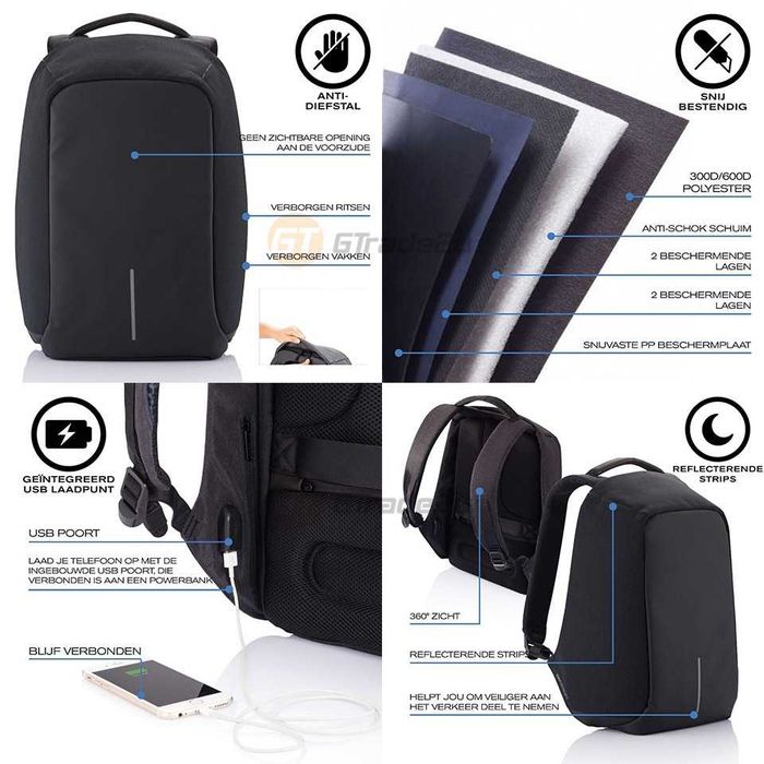 Висококачествена раница за лаптоп с ергономичен дизайн