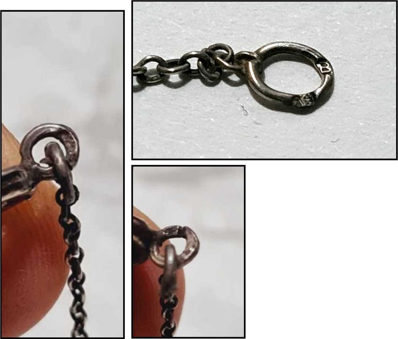 Medalion + lantisor argint, vechi (perioada postbelica)