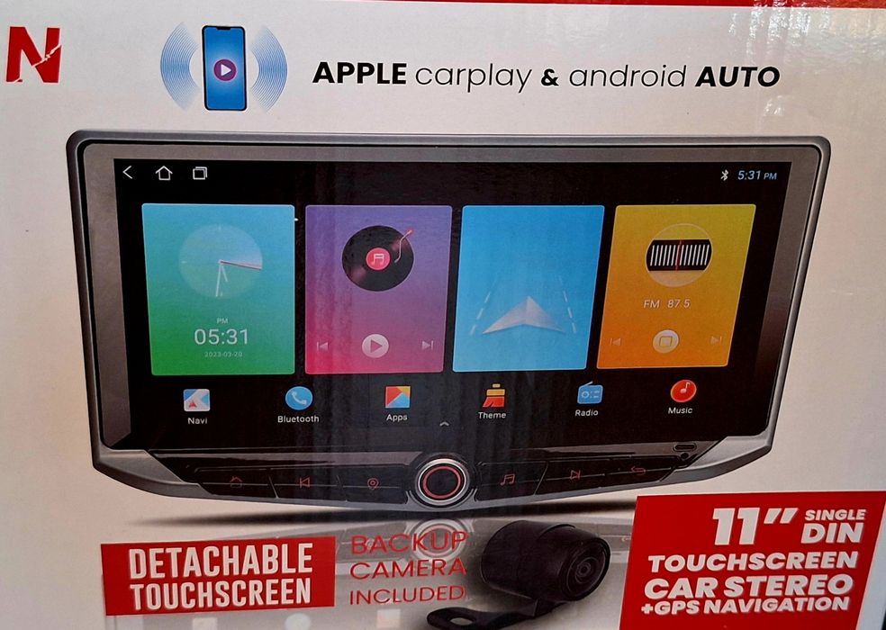 Универсална 1 дин Мултимедия 11 инча Android навигация + камера и gps
