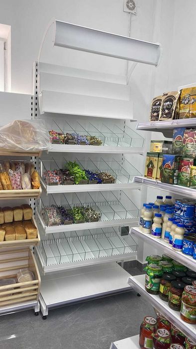 Островные пристенные стеллажи двусторонние полки для магазина