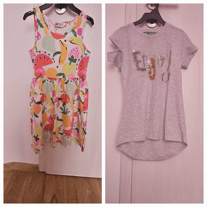 Блуза с къс ръкав + рокля