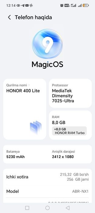 Honor 400 lite 5g
