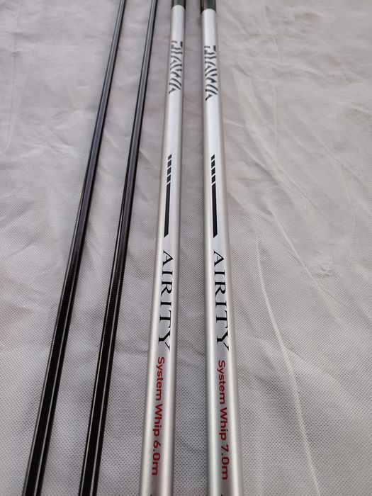 Daiwa Airity System Whip 7m + 3 kituri de schimb 3m – stare foarte bună