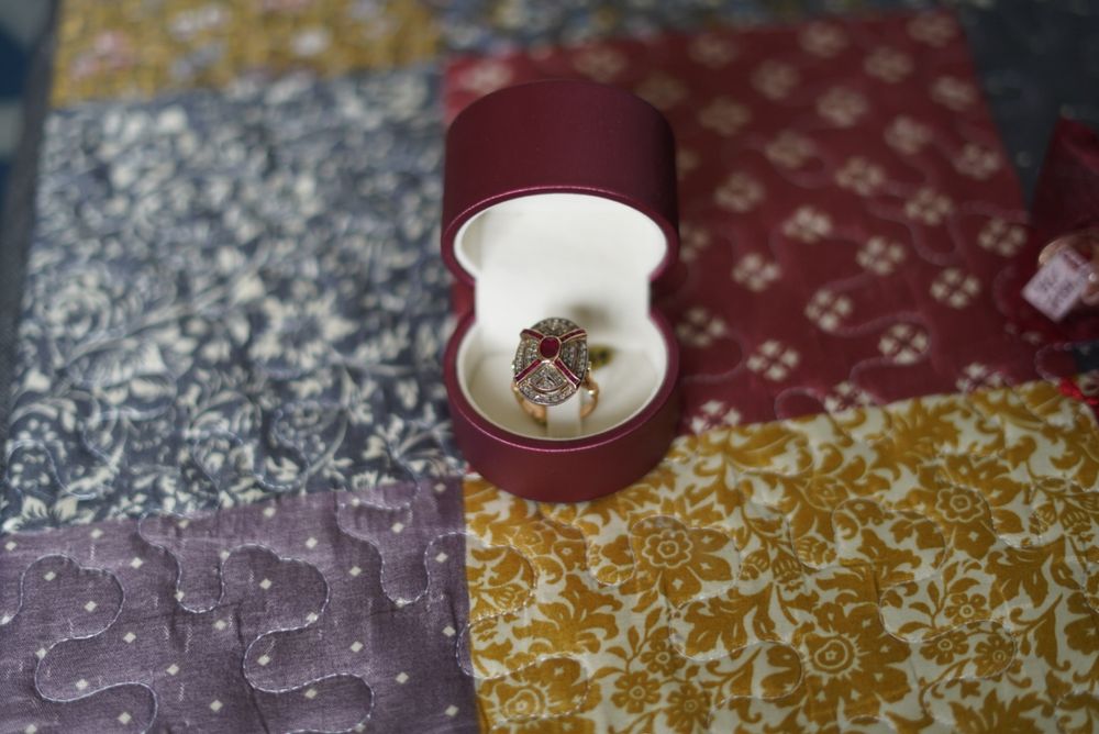 Inel Aur 14k cu Diamant si Rubin