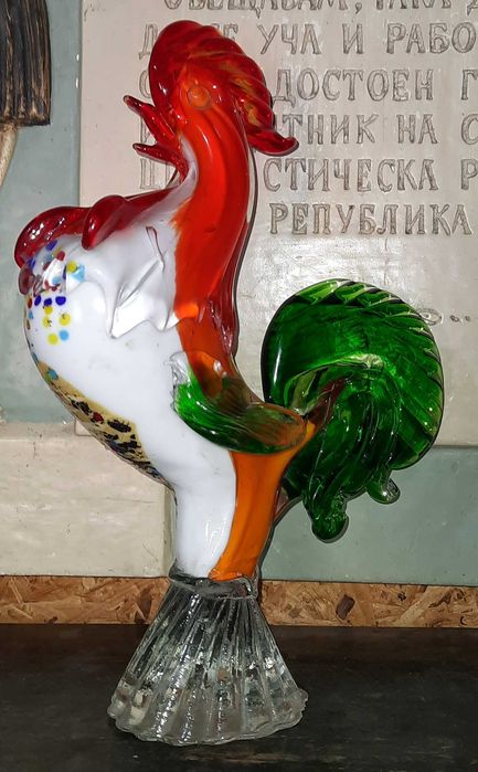 Мурано стъклена фигура на петел