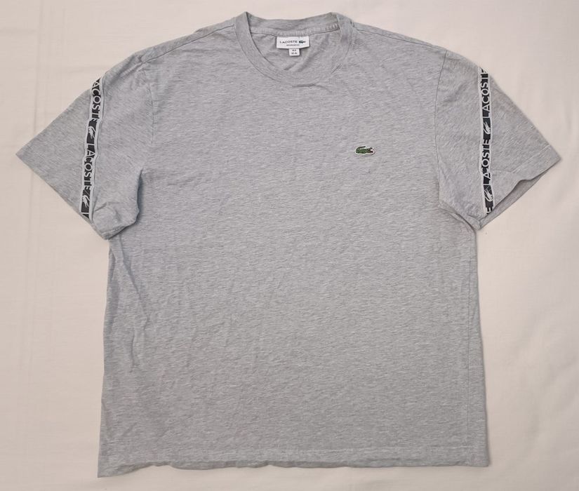 Lacoste оригинална тениска L памучна сива фланелка