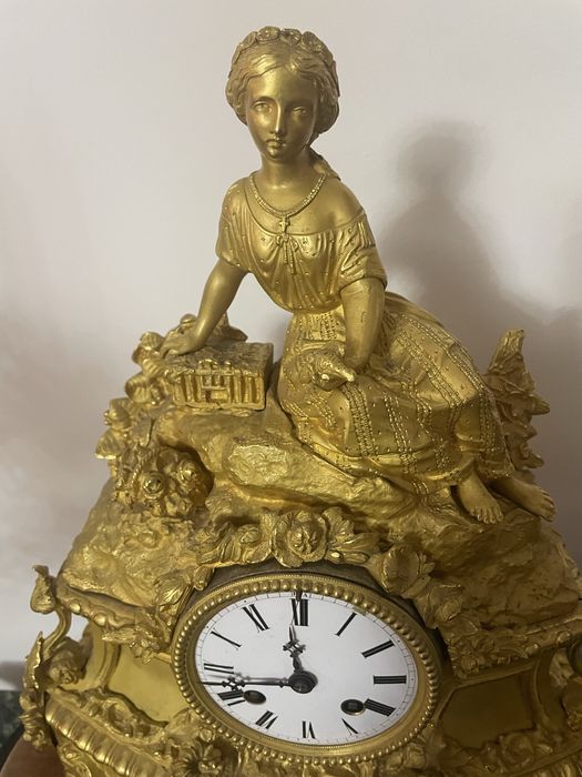 Ceas bronz dore  aurit , Autentic pret 1200€