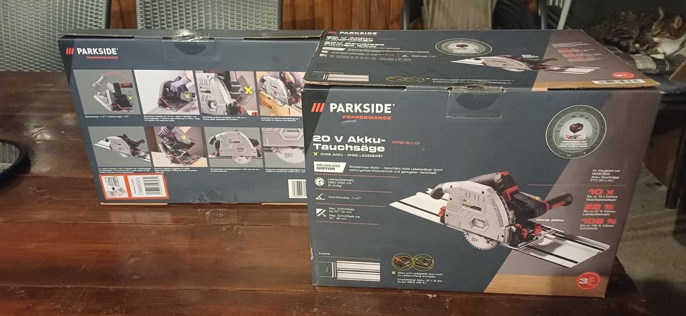 Circular PARKSIDE de mana fierastrau cu sina pe acumulator 20V  baterie pt mobila tamplarie