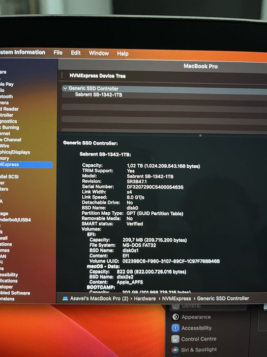 Macbook Pro 13” 2017 retina 8gb ram 1tb ssd