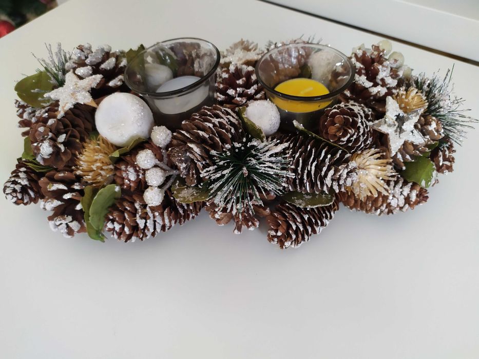 Коледен свещник двоен и единичен