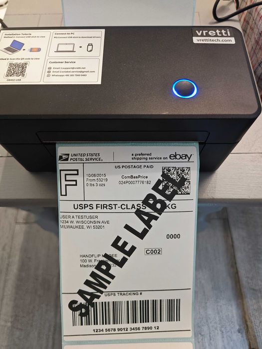 Imprimantă termică de etichete Vretti/LFPERT  DB402, pentru etichete expediere 4x6