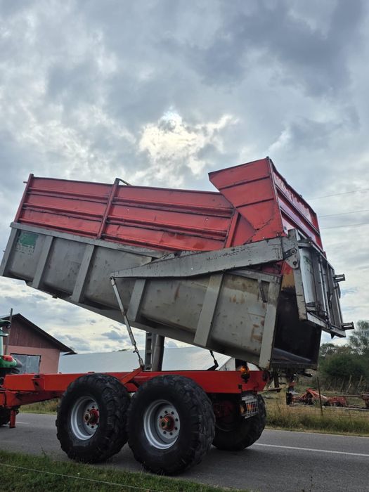 Remorca basculabila monococa tractor siloz cereale tandem le boulch 14 t