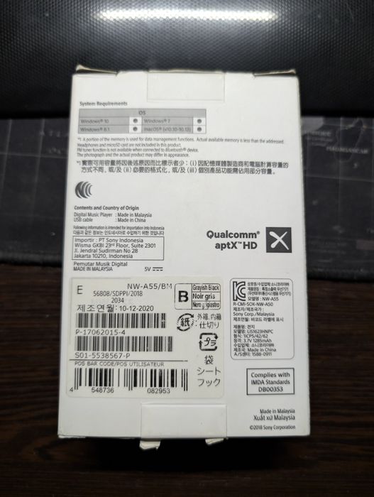 Hi-res Аудиоплеер Sony Walkman A55 + наушники Jbl live pro +