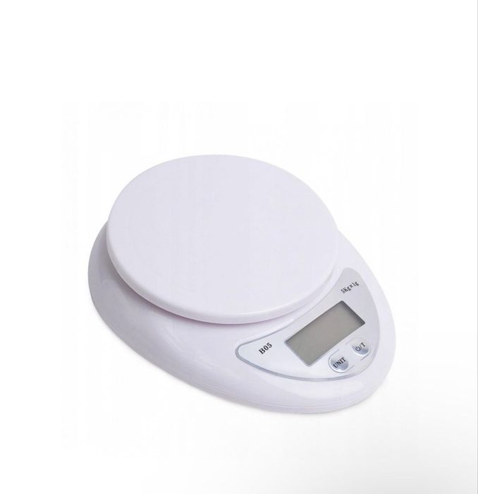 Cantar de bucatarie, Kamille, Electronic, LCD, 5 kg, Alb