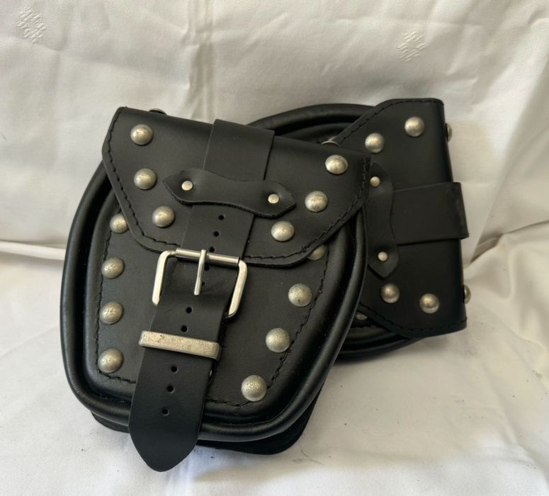 НОВИ допълнителни чанти от естествена кожа за куфар за мотор / чопър