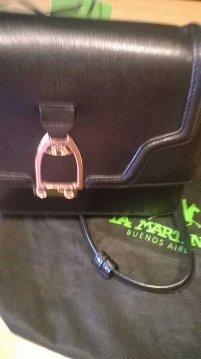 poseta geanta umar LA MARTINA noua piele naturala  neagra pret 750 lei