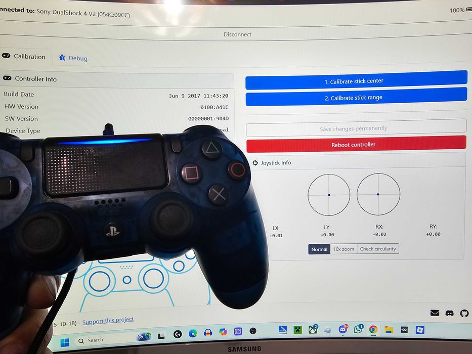 Controller Sony Play Station 4 PS3 V2 editie rara Albastru transparent