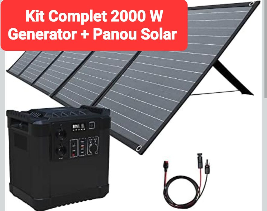 Statie Portabila 2000W generator cu panou solar
