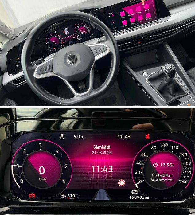 VW Golf 8 2021, 2.0 TDI - 16.199 euro - pret redus de la 16.499 euro