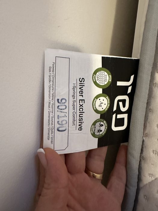 Еднолицев матрак TED Silver Exclusive – 90/190 , 2 броя