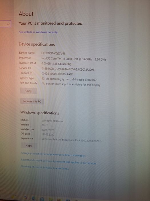 Vand pc + monitor asus 23'