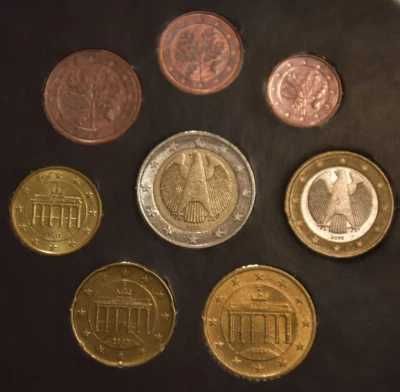 Set monetarie euro Germania 2002 (A,D,F,G,J)
