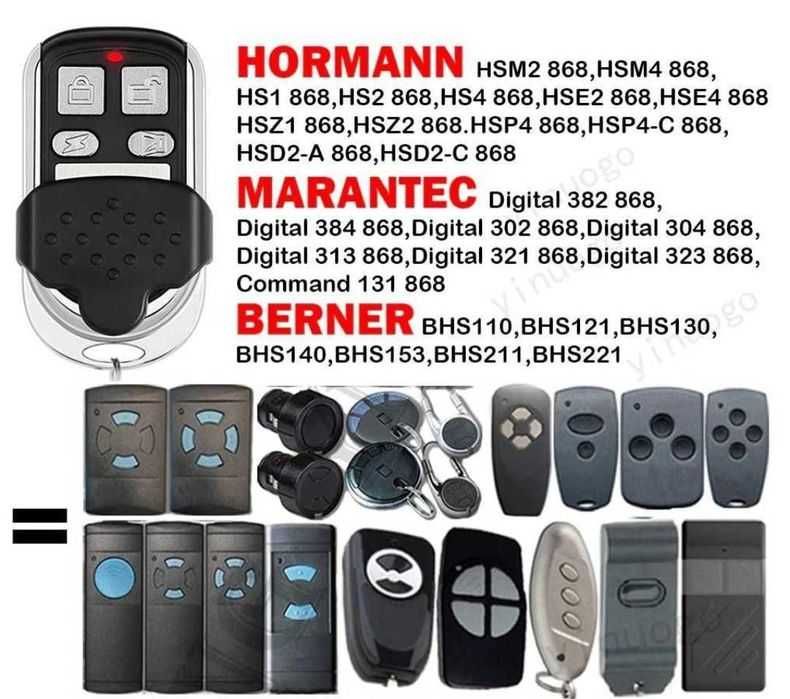 Копиращо универсално дистанционно за гараж гаражни врати и бариера 433