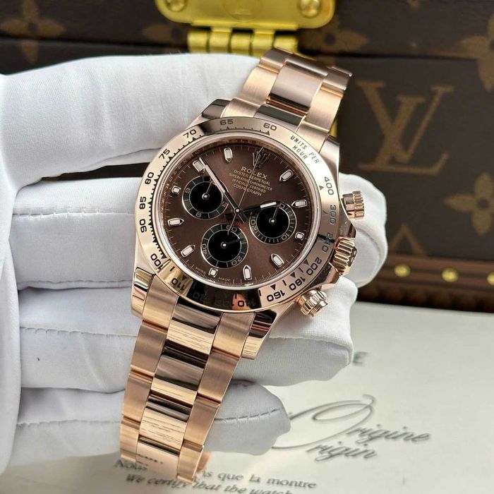 Rolex Daytona 4130 пълно розово злато / каучук