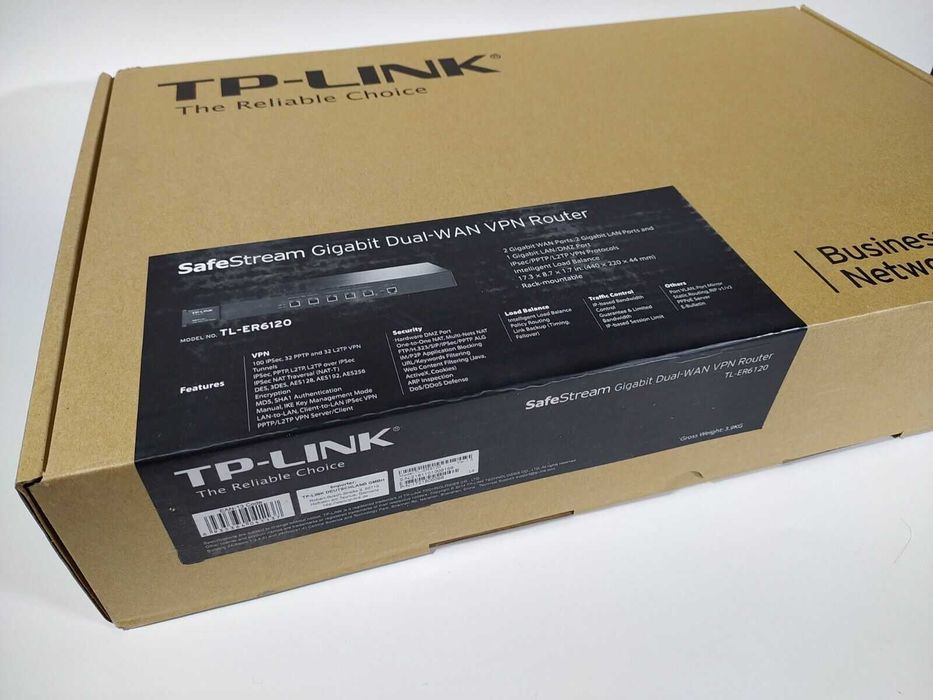 TP-Link TL-ER6120 SafeStream Gigabit Multi-WAN VPN Router, мощен рутер
