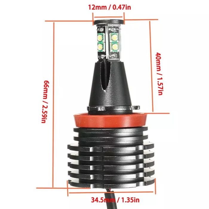 Bec Led angel eyes H8 lumina zi Canbus Bmw Seria 3 5 7 X5 X6 e60 e90