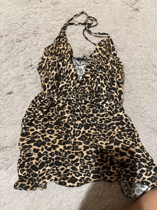 y2k потник с леопардов принт