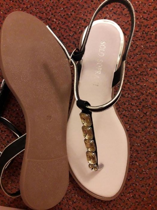 Сандали с камъни и кожени каишки