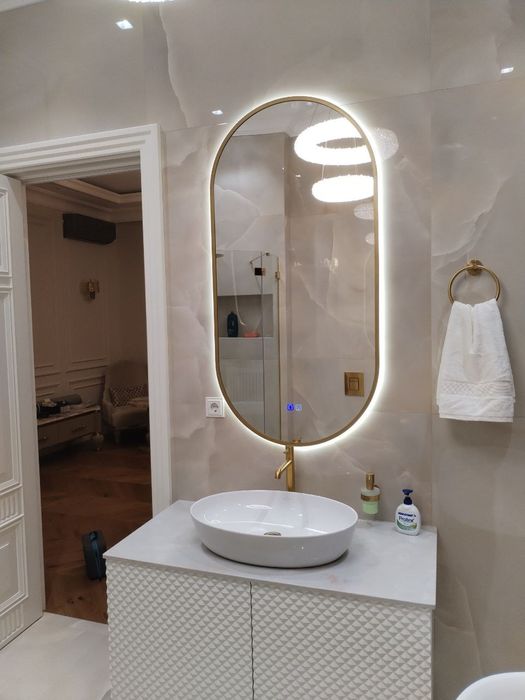 Зеркало для ванной  Led Лед Ойна с подогревом.