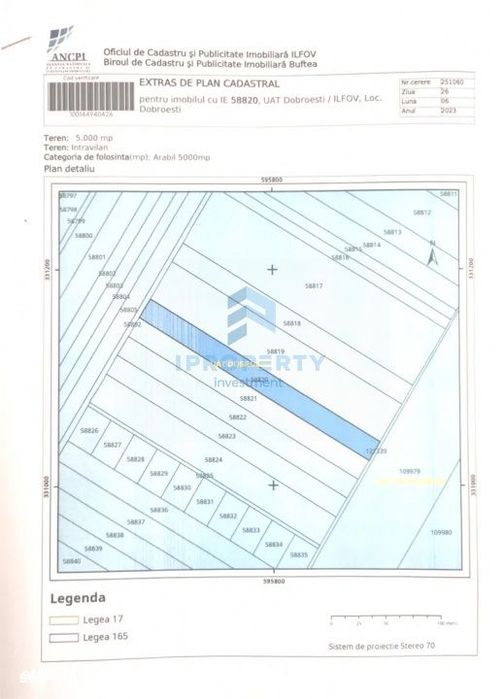 Dobroesti Teren 5.000 mp | Deschidere 20 ml | Urbanism de Informare