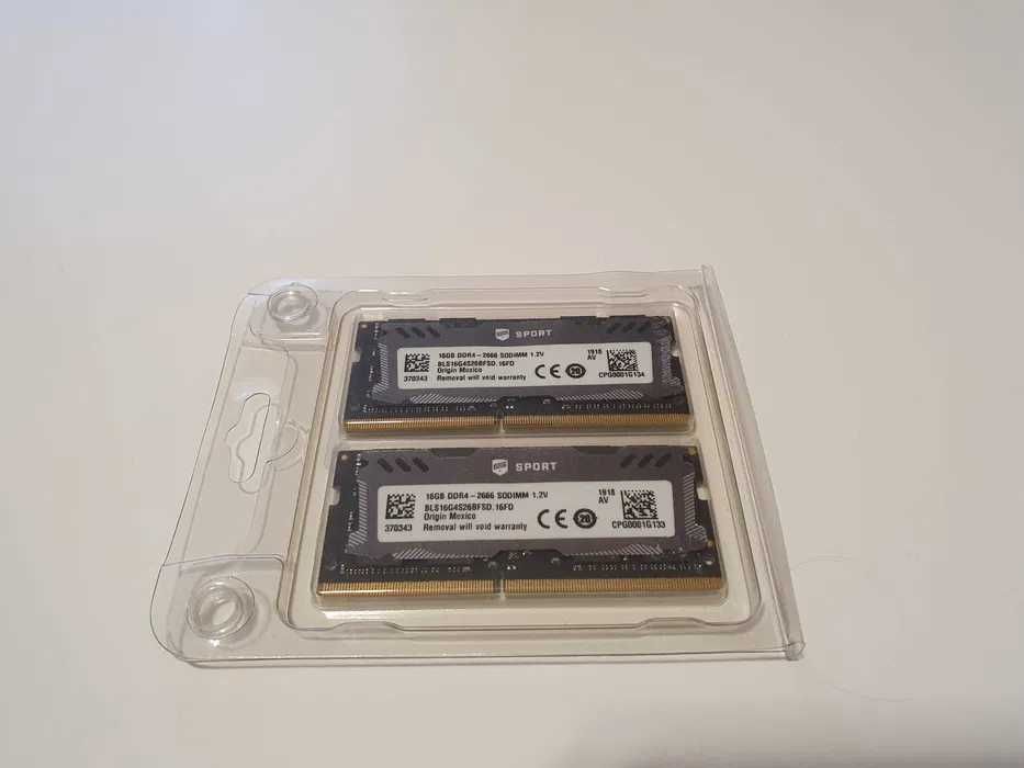 Memorie RAM laptop Crucial Ballistix SportLT 32GB 2x16 2666MHz DDR4