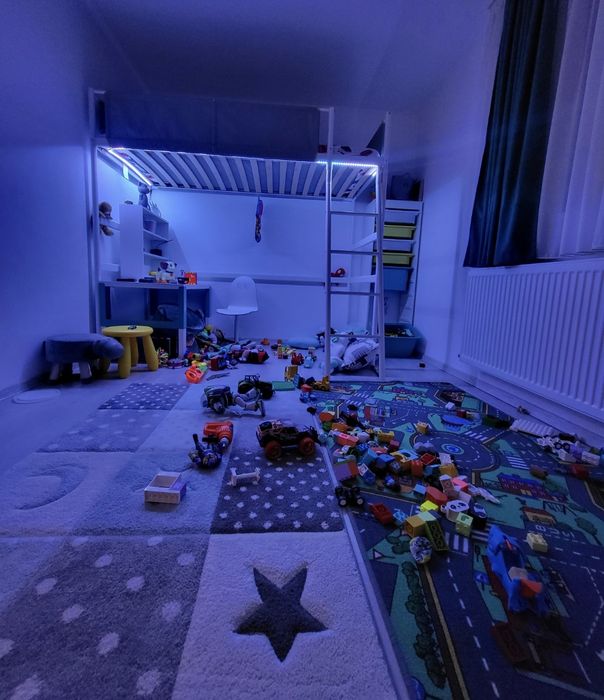 Pat copii IKEA VITVAL supraetajat 90x200 cm