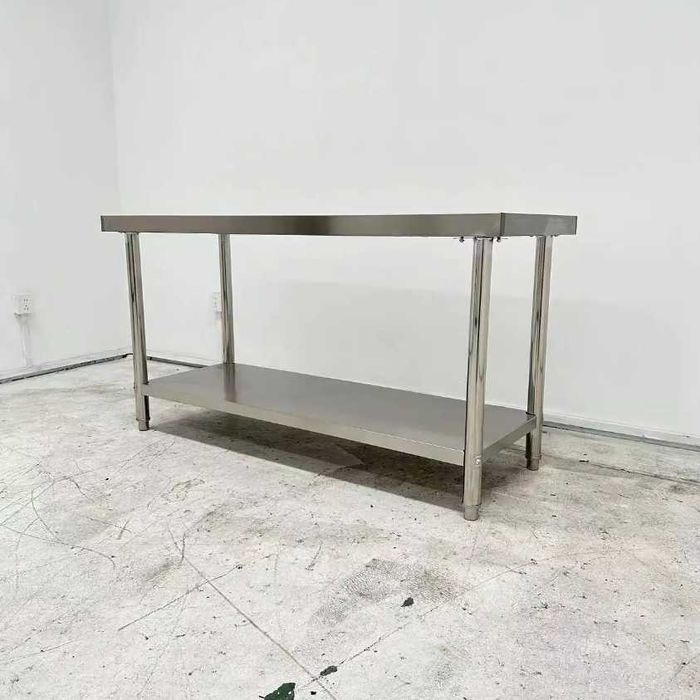 Masa de inox cu polita ,Mese de inox cu polita 80,100,120,140-200 cm