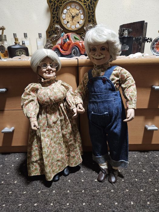 Set păpuși din porțelan – bunici, stil vintage / decorativ