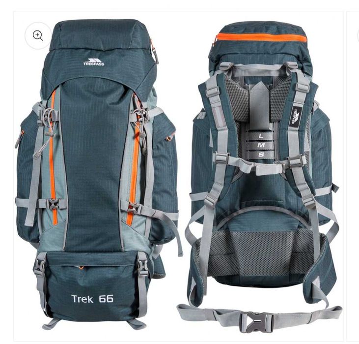 Rucsac pentru drumetii Trespass Trek 66 Waterproof, 66 L Olive