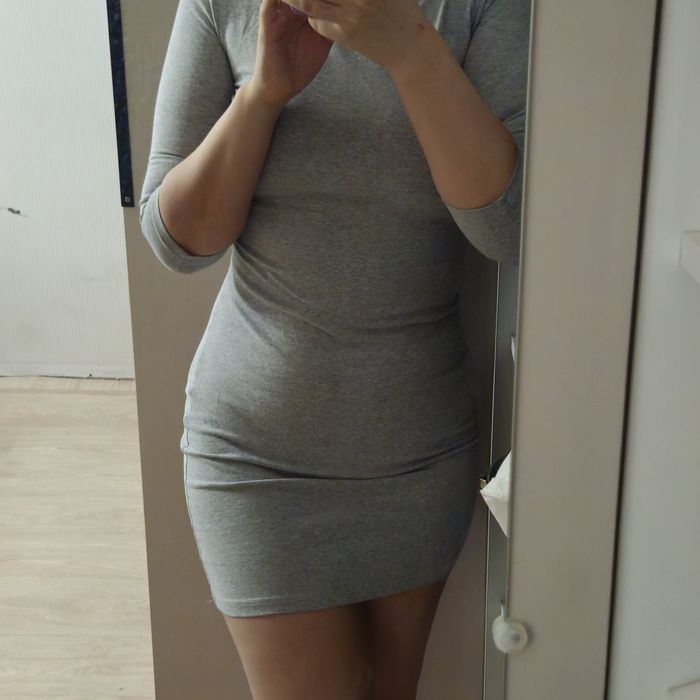 Платье-туника серого цвета